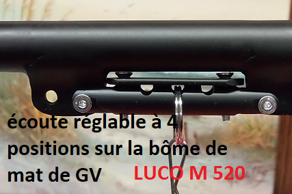 coute rglable 4 positions sur la bme de mat de GV
