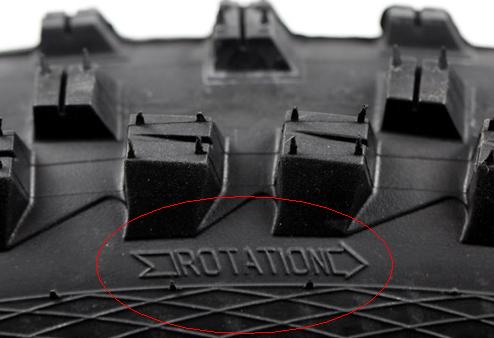 SENS DE MONTAGE: La plupart des pneus VTT, et certains pneus de ville, comportent une prconisation de sens de montage par le fabriquant. 
