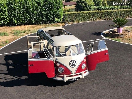 VINTAGE IMPORT 87 propose ce Samba de Luxe 21 fenêtres découvrable, modèle export USA de 1967. Fabrication Allemande.