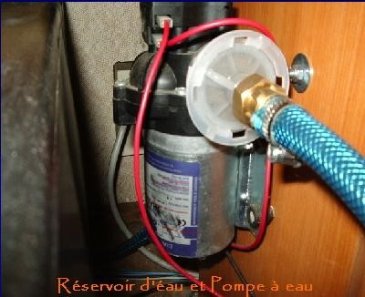 EAU-POMPE-RESERVOIR: Les réservoirs d’eau se remplissent par l’extérieur au moyen d’un tuyau plastique sur enrouleur raccordé avec un raccord adapté sur l’aire de service.