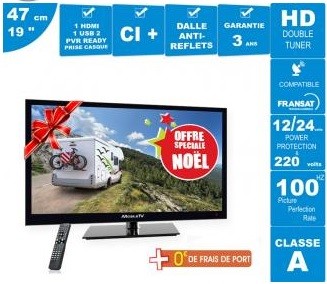 Téléviseur HD Mobile TV 18.5" - 47 Cm Avec Tuner Sat Intégré (2015)